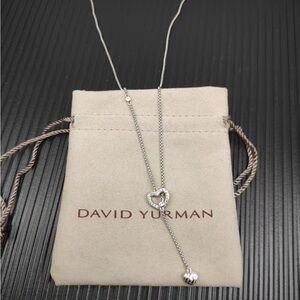 David Yurman Silver Heart Pendant Necklace